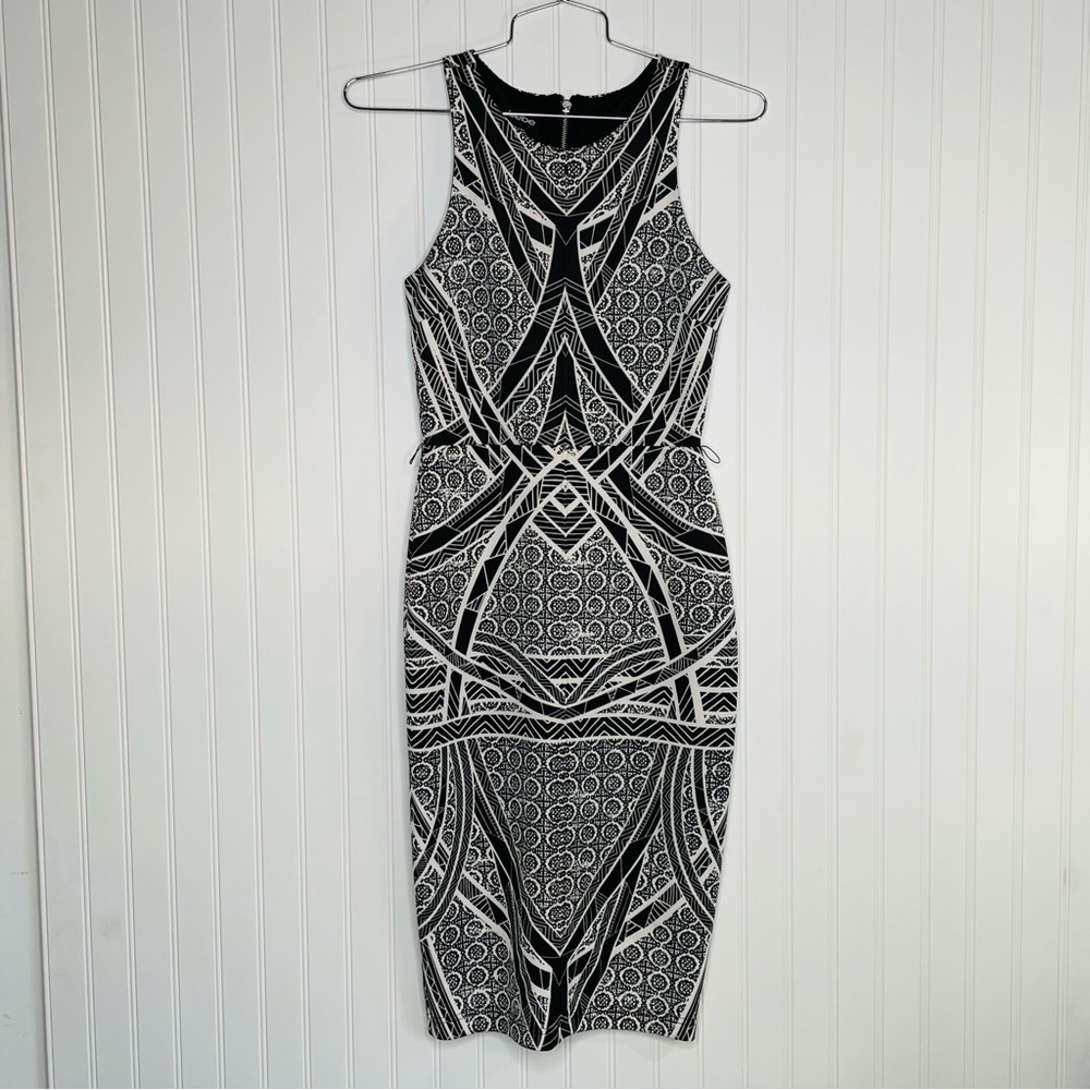 bebe Geometric Racerback Bodycon Dress - Picture 2 of 8
